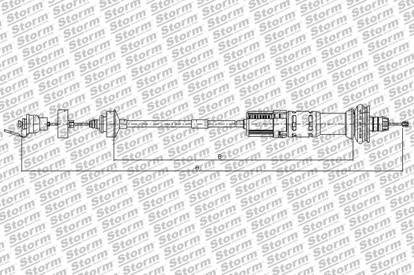 Storm 350178 - Трос, управління зчепленням autocars.com.ua