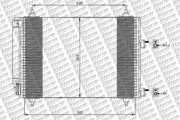 Storm 79701 - Конденсатор, кондиціонер autocars.com.ua