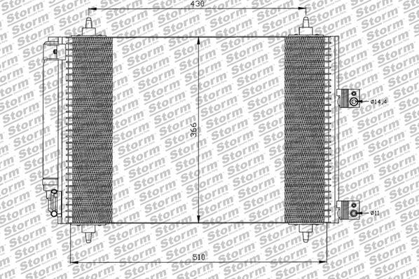 Storm 79702 - Конденсатор, кондиціонер autocars.com.ua