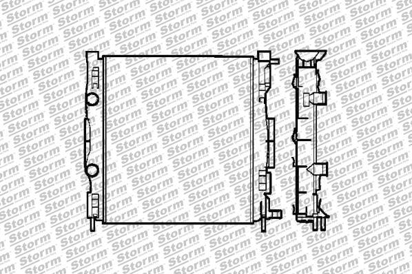 Storm 87104 - Радіатор, охолодження двигуна autocars.com.ua