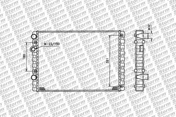 Storm 90203 - Радіатор, охолодження двигуна autocars.com.ua