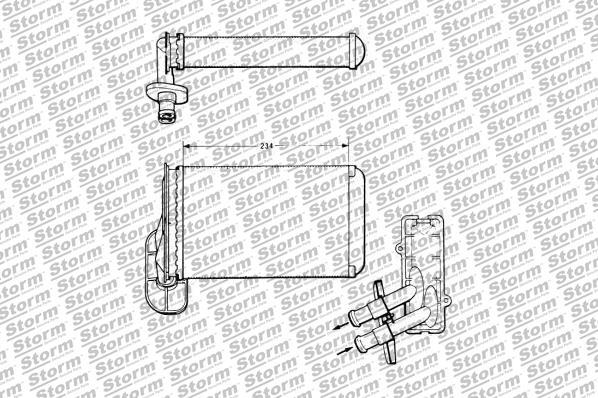 Storm 92006 - Теплообмінник, опалення салону autocars.com.ua