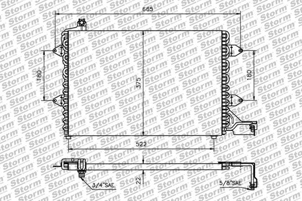 Storm 96022 - Конденсатор, кондиціонер autocars.com.ua