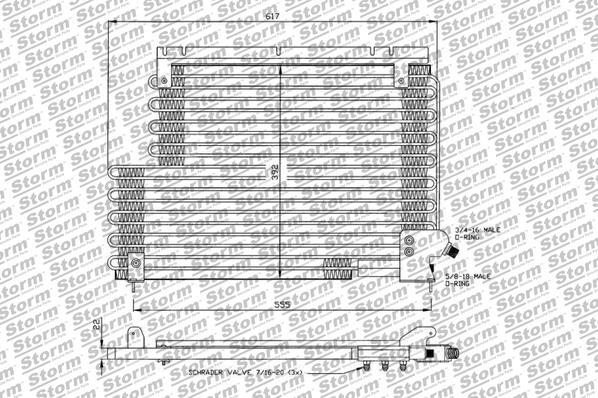 Storm 99513 - Конденсатор, кондиціонер autocars.com.ua