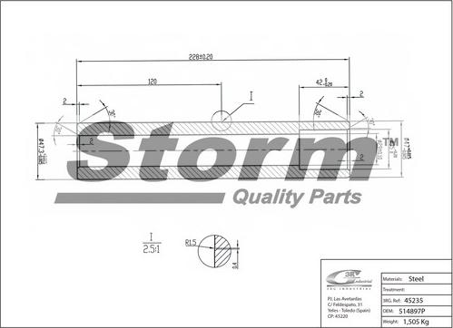 Storm F4870 - Підвіска, стійка валу autocars.com.ua