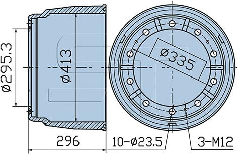 ST-Templin 03.090.3002.040 - Гальмівний барабан autocars.com.ua