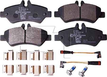 ST-Templin 03.120.8700.145 - Тормозные колодки, дисковые, комплект autodnr.net