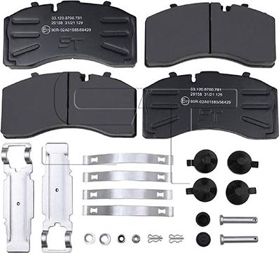 ST-Templin 03.120.8700.781 - Тормозные колодки, дисковые, комплект avtokuzovplus.com.ua