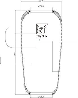 ST-Templin 04.060.6006.400 - Кожух пневматичної ресори autocars.com.ua