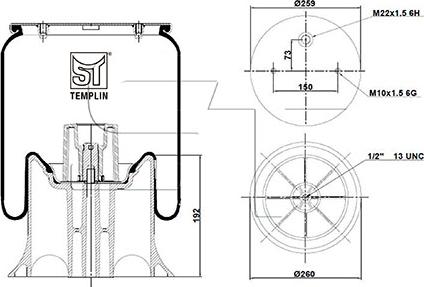 ST-Templin 04.060.6106.630 - Кожух пневматической рессоры avtokuzovplus.com.ua