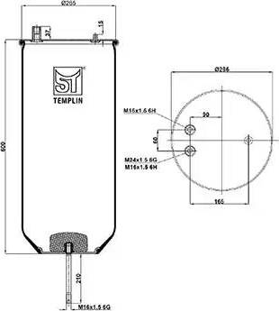 ST-Templin 04.060.6106.811 - Кожух пневматичної ресори autocars.com.ua