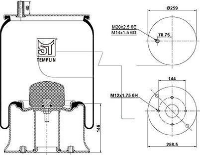 ST-Templin 04.060.6206.850 - Кожух пневматической рессоры autodnr.net