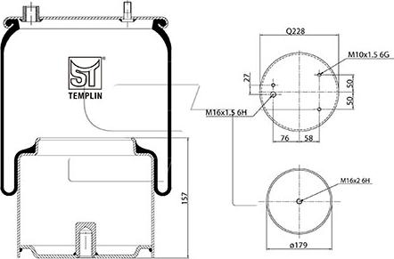 ST-Templin 04.060.6206.880 - Кожух пневматической рессоры avtokuzovplus.com.ua