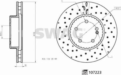 Swag 10 10 7223 - Гальмівний диск autocars.com.ua