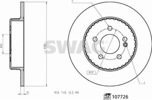 Swag 10 10 7726 - Гальмівний диск autocars.com.ua