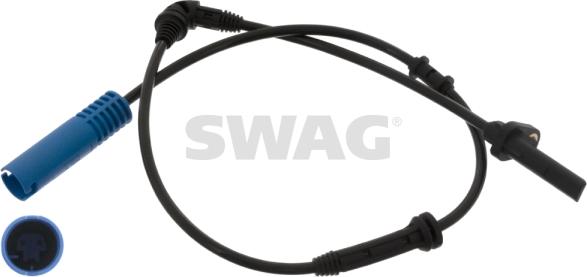 Swag 11 94 6593 - Датчик ABS, частота обертання колеса autocars.com.ua
