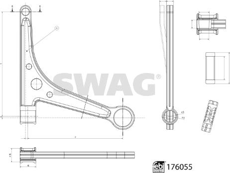 Swag 33 10 3271 - Рычаг подвески колеса avtokuzovplus.com.ua