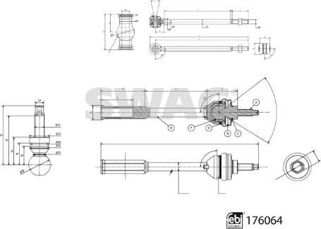 Swag 33 10 3280 - Поперечна рульова тяга autocars.com.ua