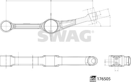 Swag 33 10 3587 - Важіль незалежної підвіски колеса autocars.com.ua