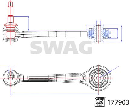 Swag 33 10 4359 - Рычаг подвески колеса avtokuzovplus.com.ua