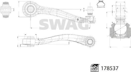 Swag 33 10 4577 - Рычаг подвески колеса avtokuzovplus.com.ua