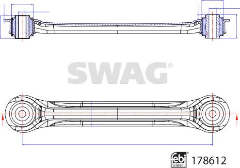 Swag 33 10 4641 - Важіль незалежної підвіски колеса autocars.com.ua