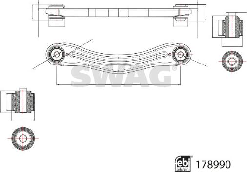 Swag 33 10 4768 - Рычаг подвески колеса avtokuzovplus.com.ua