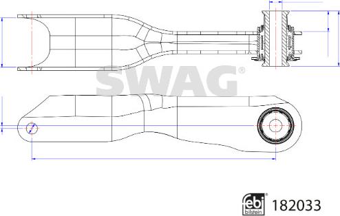 Swag 33 10 8489 - Важіль незалежної підвіски колеса autocars.com.ua