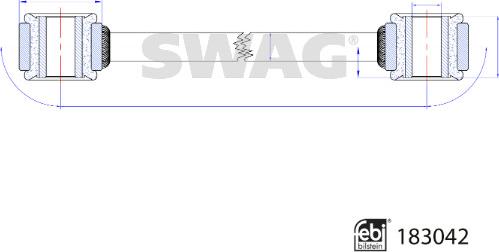 Swag 33 10 8802 - Тяга / стійка, стабілізатор autocars.com.ua