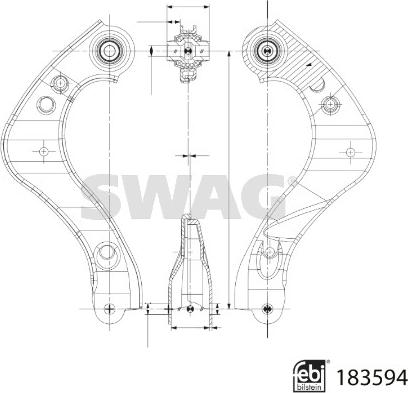 Swag 33 10 9061 - Важіль незалежної підвіски колеса autocars.com.ua