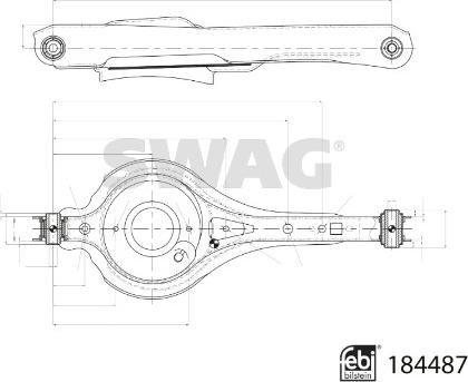 Swag 33 10 9399 - Важіль незалежної підвіски колеса autocars.com.ua