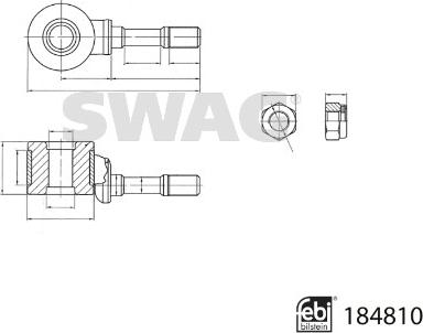 Swag 33 10 9580 - Тяга / стійка, стабілізатор autocars.com.ua