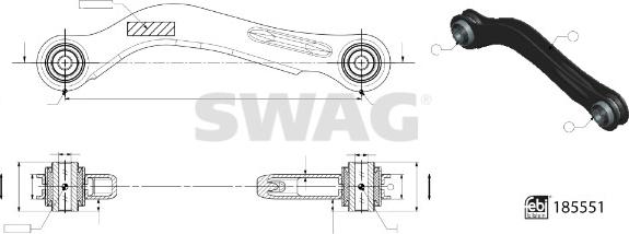 Swag 33 10 9967 - Рычаг подвески колеса avtokuzovplus.com.ua