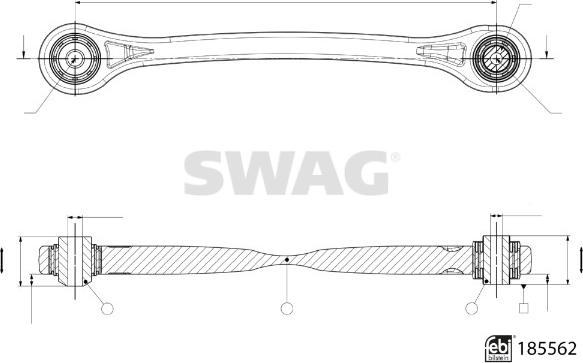 Swag 33 10 9973 - Важіль незалежної підвіски колеса autocars.com.ua