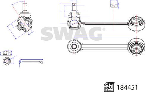 Swag 33 11 0084 - Важіль незалежної підвіски колеса autocars.com.ua