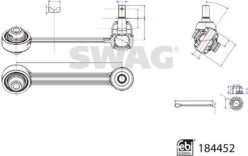 Swag 33 11 0085 - Важіль незалежної підвіски колеса autocars.com.ua