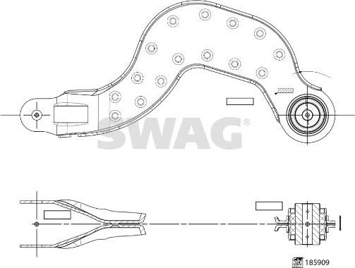 Swag 33 11 0150 - Важіль незалежної підвіски колеса autocars.com.ua