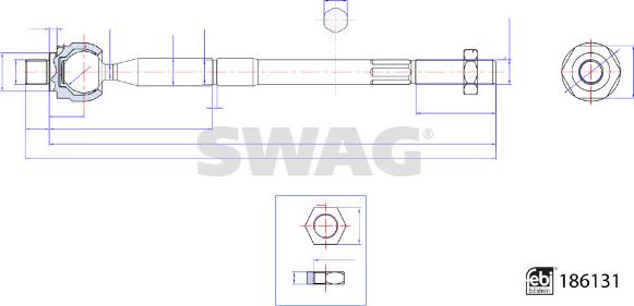 Swag 33 11 0260 - Осевой шарнир, рулевая тяга avtokuzovplus.com.ua