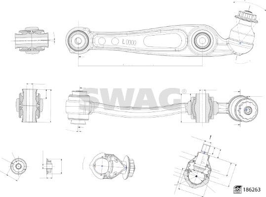 Swag 33 11 0332 - Важіль незалежної підвіски колеса autocars.com.ua