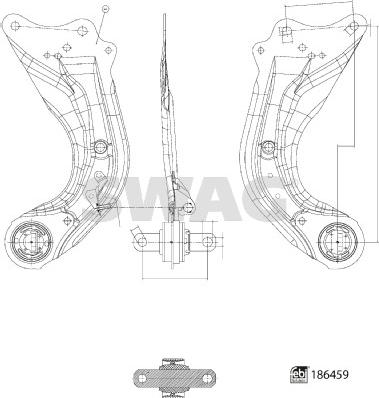 Swag 33 11 0404 - Важіль незалежної підвіски колеса autocars.com.ua