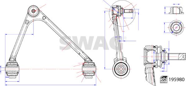 Swag 33 11 1935 - Рычаг подвески колеса avtokuzovplus.com.ua