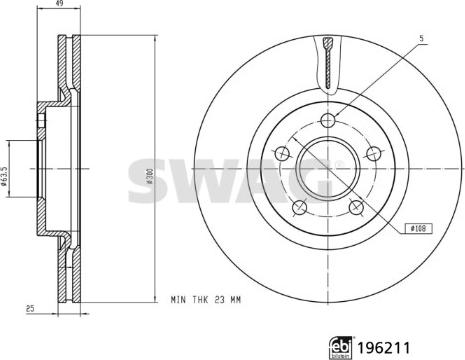 Swag 33 11 2056 - Гальмівний диск autocars.com.ua