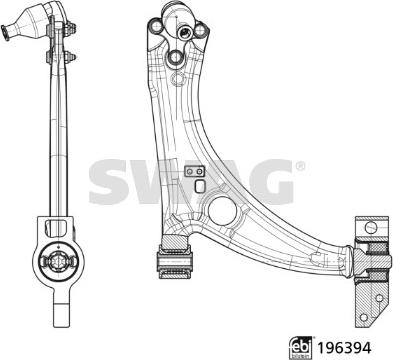 Swag 33 11 2152 - Важіль незалежної підвіски колеса autocars.com.ua