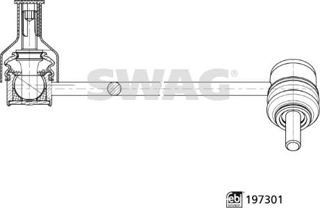 Swag 33 11 2555 - Тяга / стійка, стабілізатор autocars.com.ua