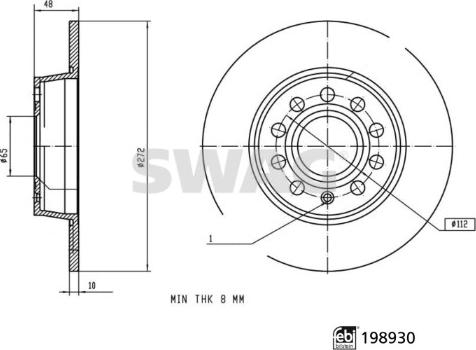 Swag 33 11 3206 - Гальмівний диск autocars.com.ua