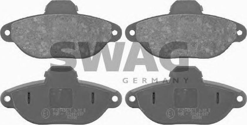 Swag 70916092 - Тормозные колодки, дисковые, комплект autodnr.net