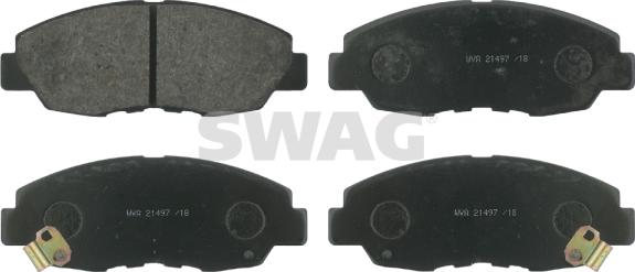 Swag 85 91 6296 - Гальмівні колодки, дискові гальма autocars.com.ua