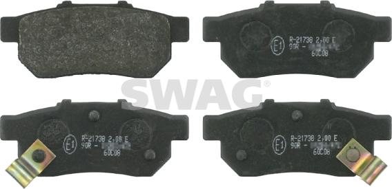 Swag 85 91 6301 - Тормозные колодки, дисковые, комплект avtokuzovplus.com.ua