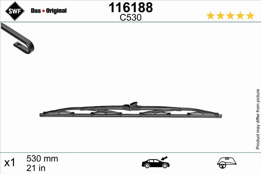 SWF 116188 - Щітка склоочисника autocars.com.ua