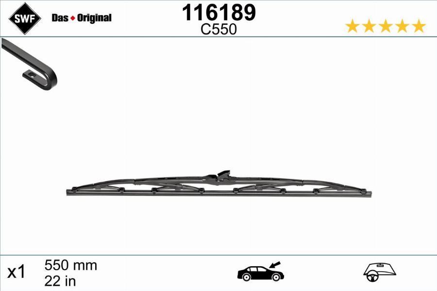 SWF 116189 - Щітка склоочисника autocars.com.ua